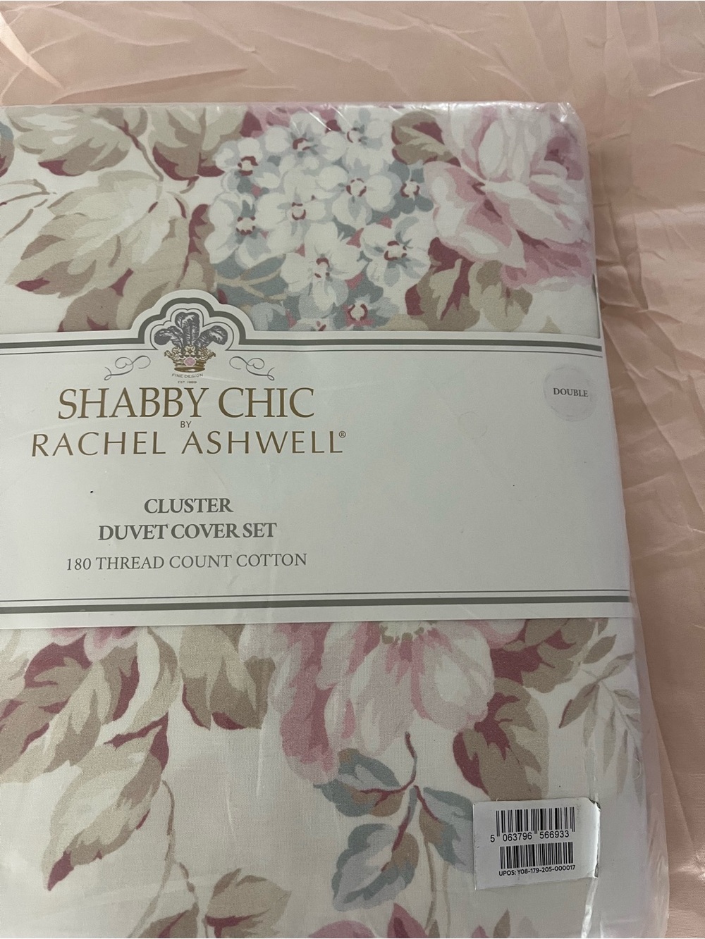 Shabby Chic by Rachel Ashwell Cluster Floral Duvet Cover - Pink/Cream - Picture 6 of 9